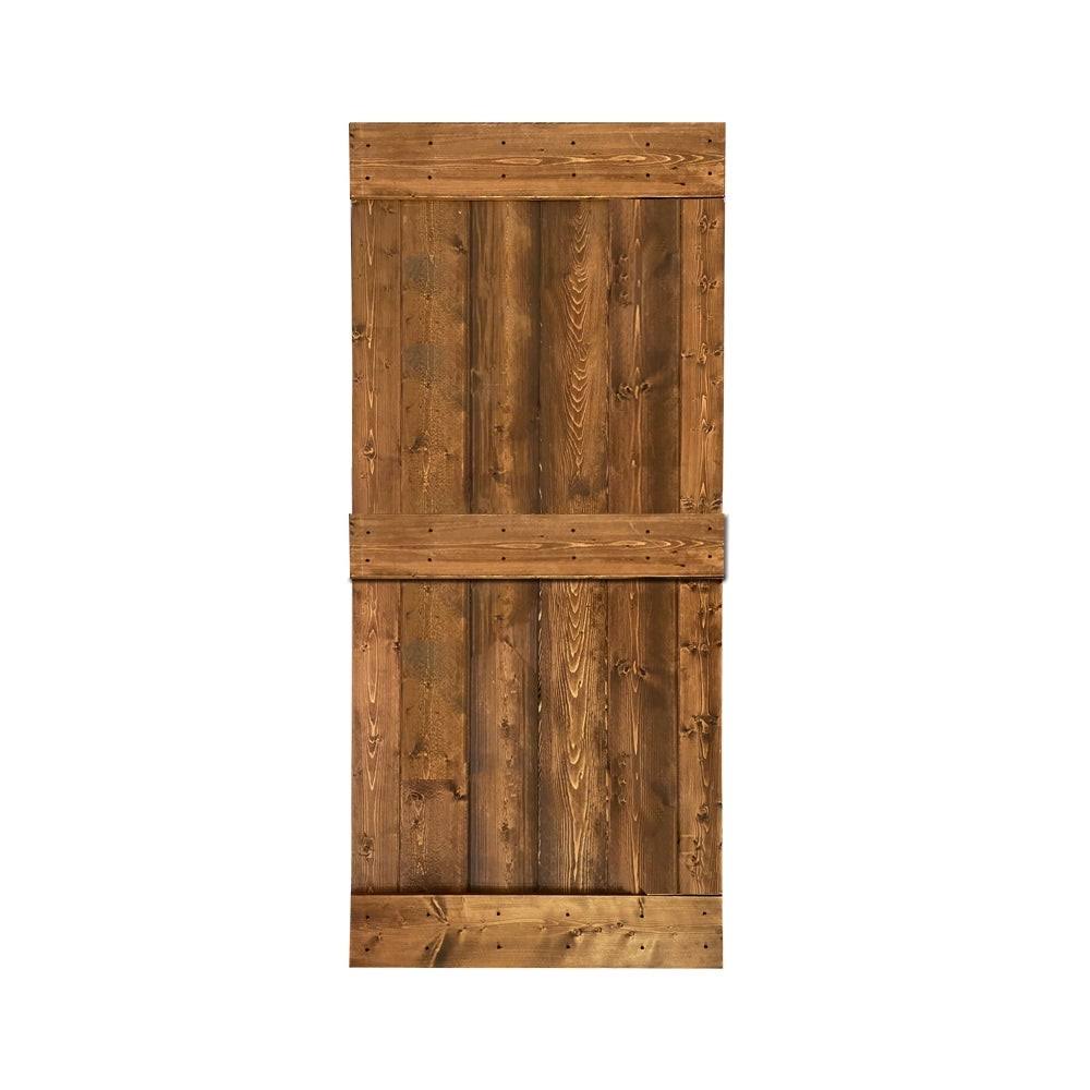 Solid Sage Green Stained Pine Wood Interior Sliding Barn Door Slab F571397