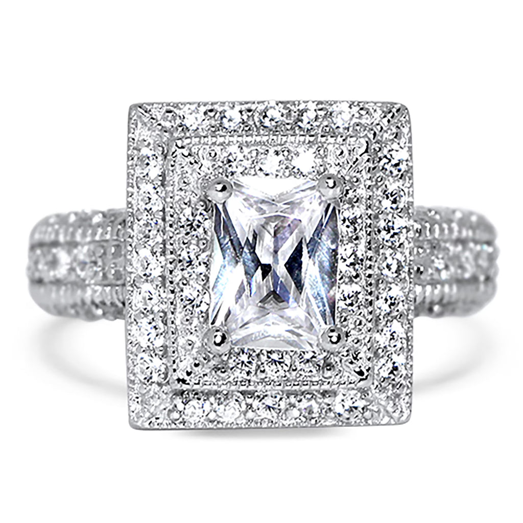 Simulated Diamond Engagement Ring Size 7 U383