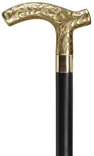 Black Cast Brass Handle Cane H922