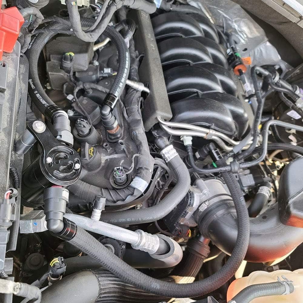 Oil Catch Can Kit with Aluminum Fittings and Braided Hoses B653211