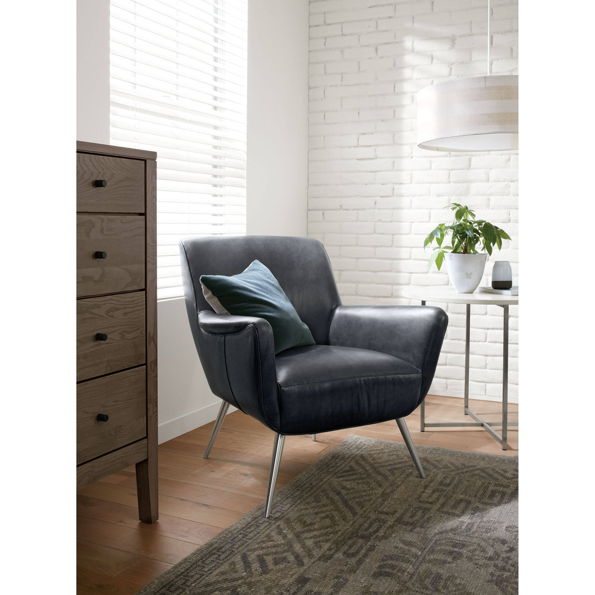Round End Table 27 Diameter 24H in Stainless Steel T5669