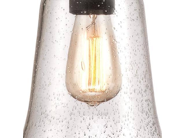 One-Light Outdoor Pendant, Oil Rubbed Bronze Finish with Clear Seeded Glass G871405