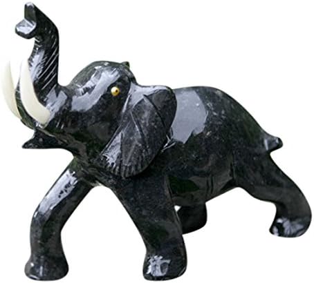 Black Elephant Dolomite Statuette T333