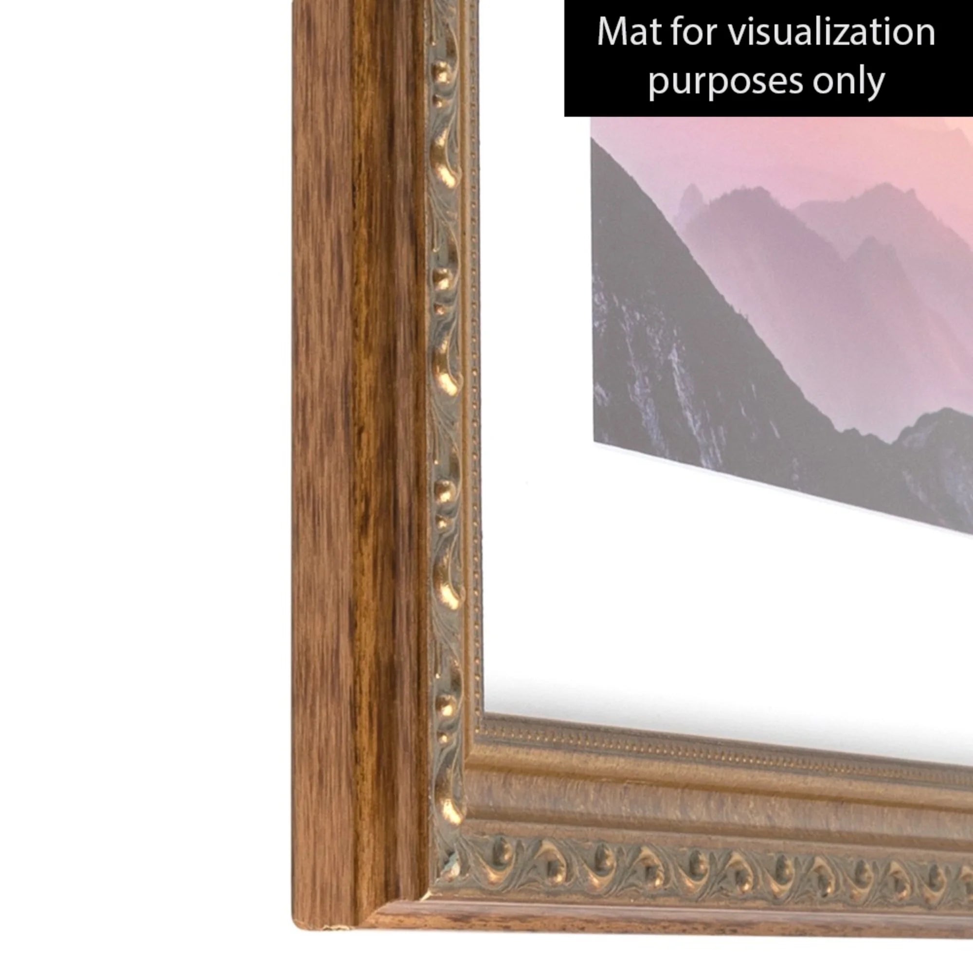 20" x 30" Dark Gold Wood Picture Frame K672