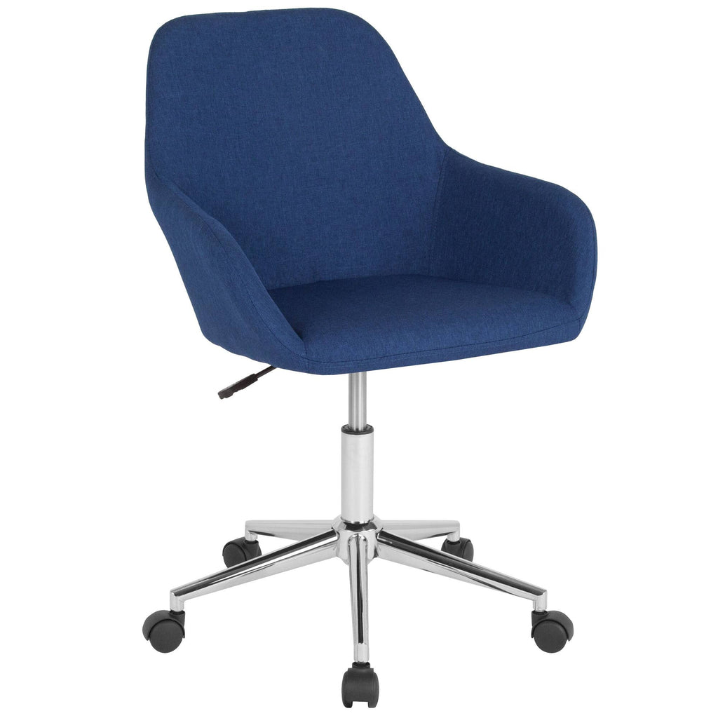 Blue Fabric Mid-Back Chair Z696