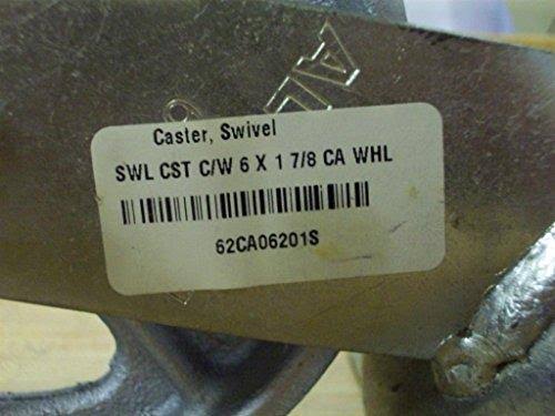 Heavy Duty Swivel Caster 6 Diameter Cast Iron Wheel Roller Bearing 2 Tread Width Plate 1400 lb H52026