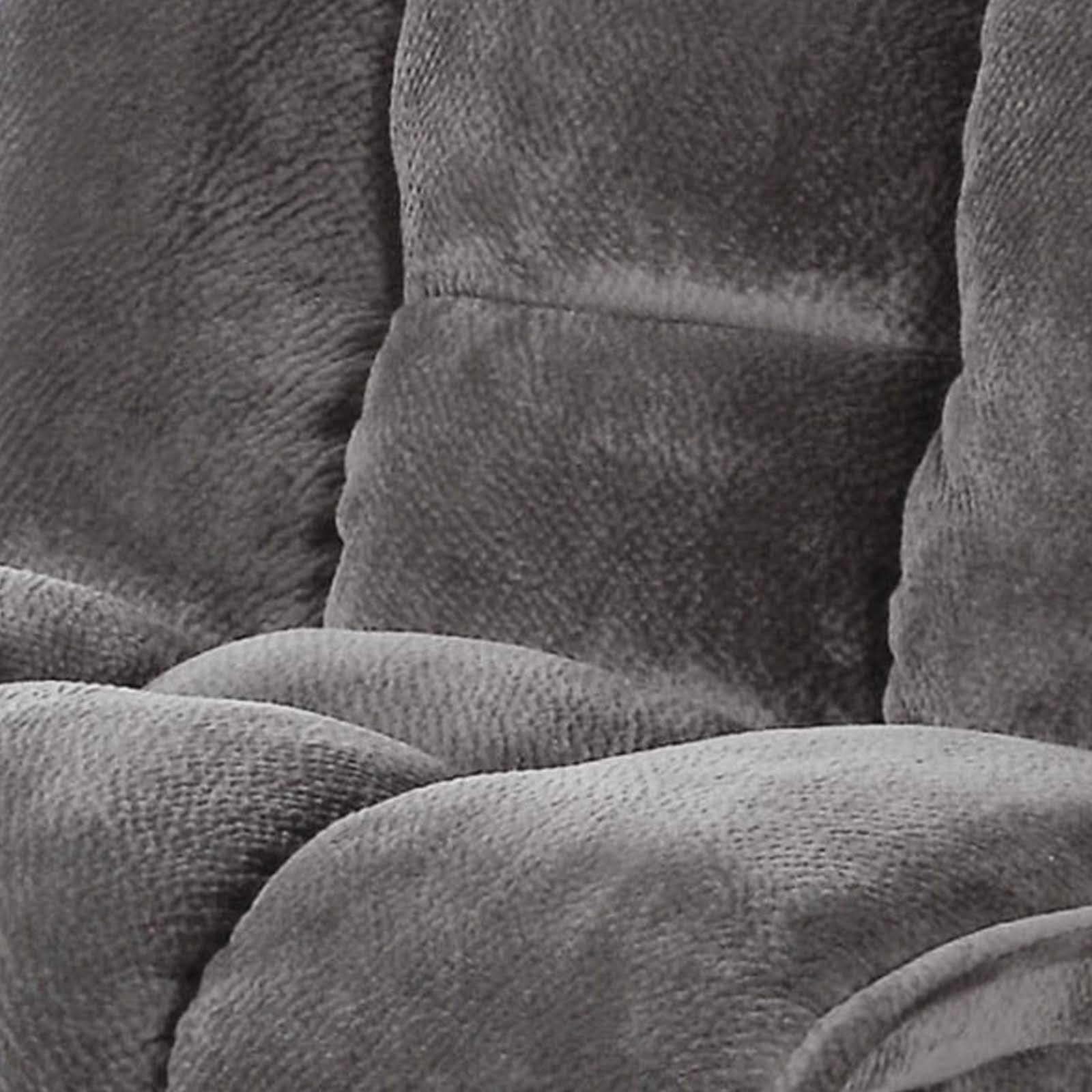 Gray Convertible Fabric Chair with Metal Legs J46073