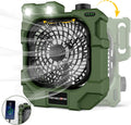 10400mAh Portable Camping Fan with LED Lantern Auto Oscillating USB Rechargeable W692331