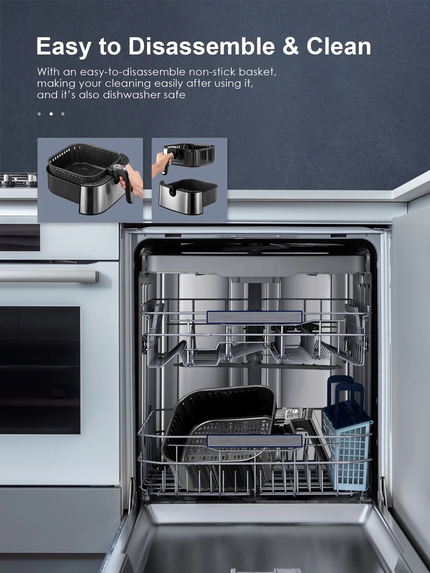 Air Fryer 5.8Qt, Dishwasher-Safe, 40 Recipe F468