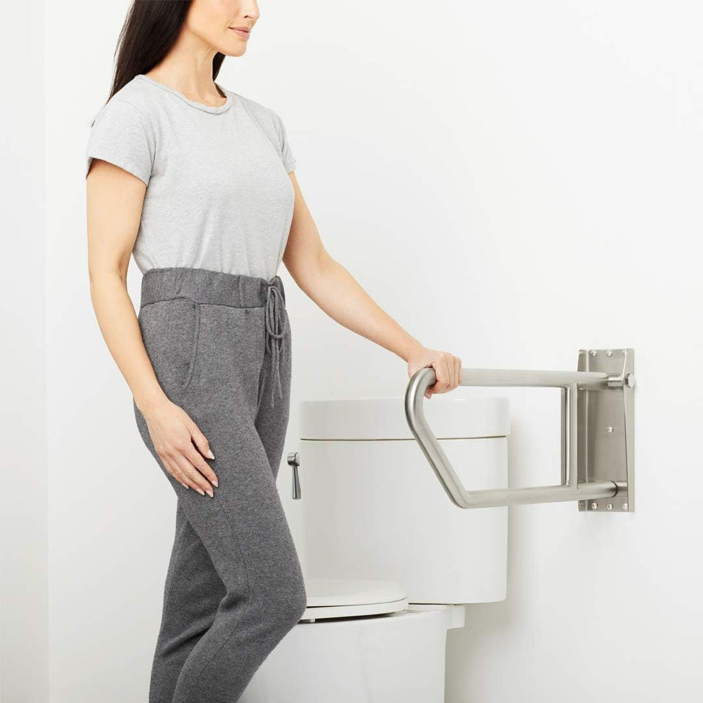 Satin Stainless Steel 30 inch Swing Up Grab Bar Y7360