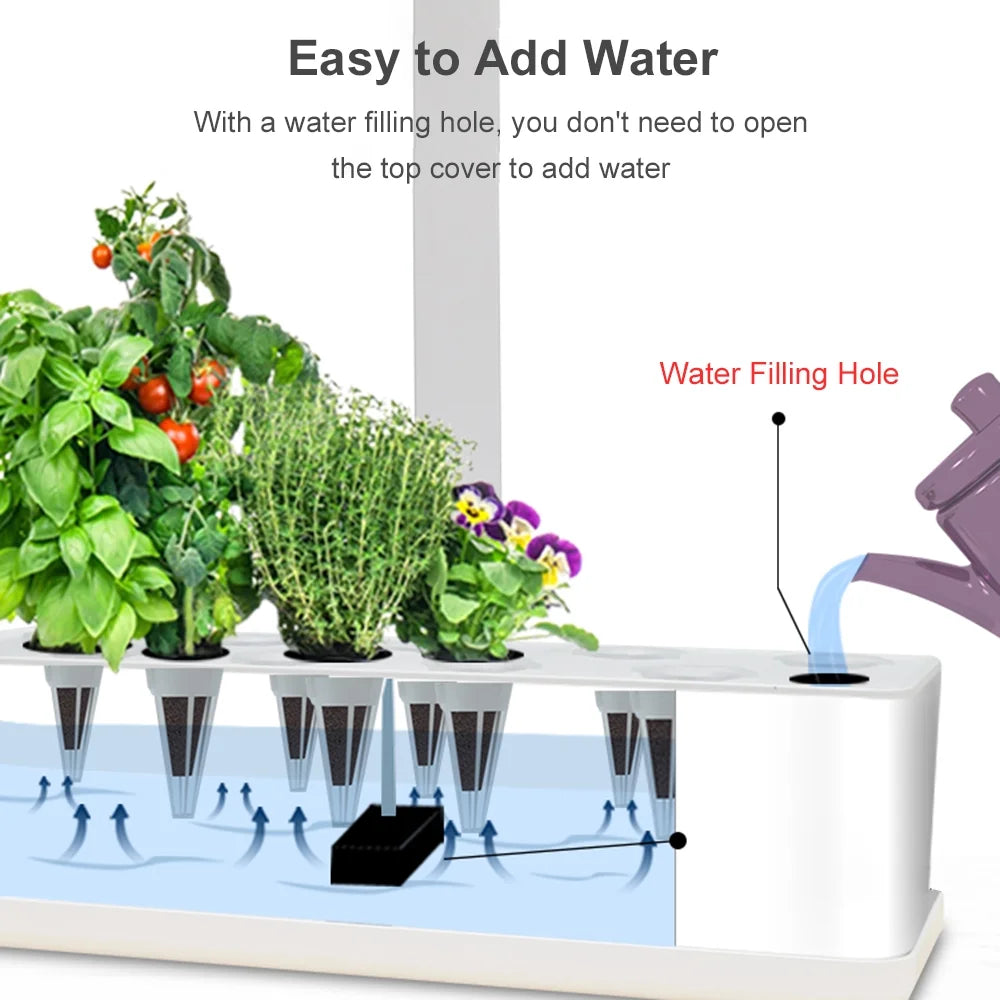 9 Pods Hydroponics Growing System Indoor Garden Kit Y31059
