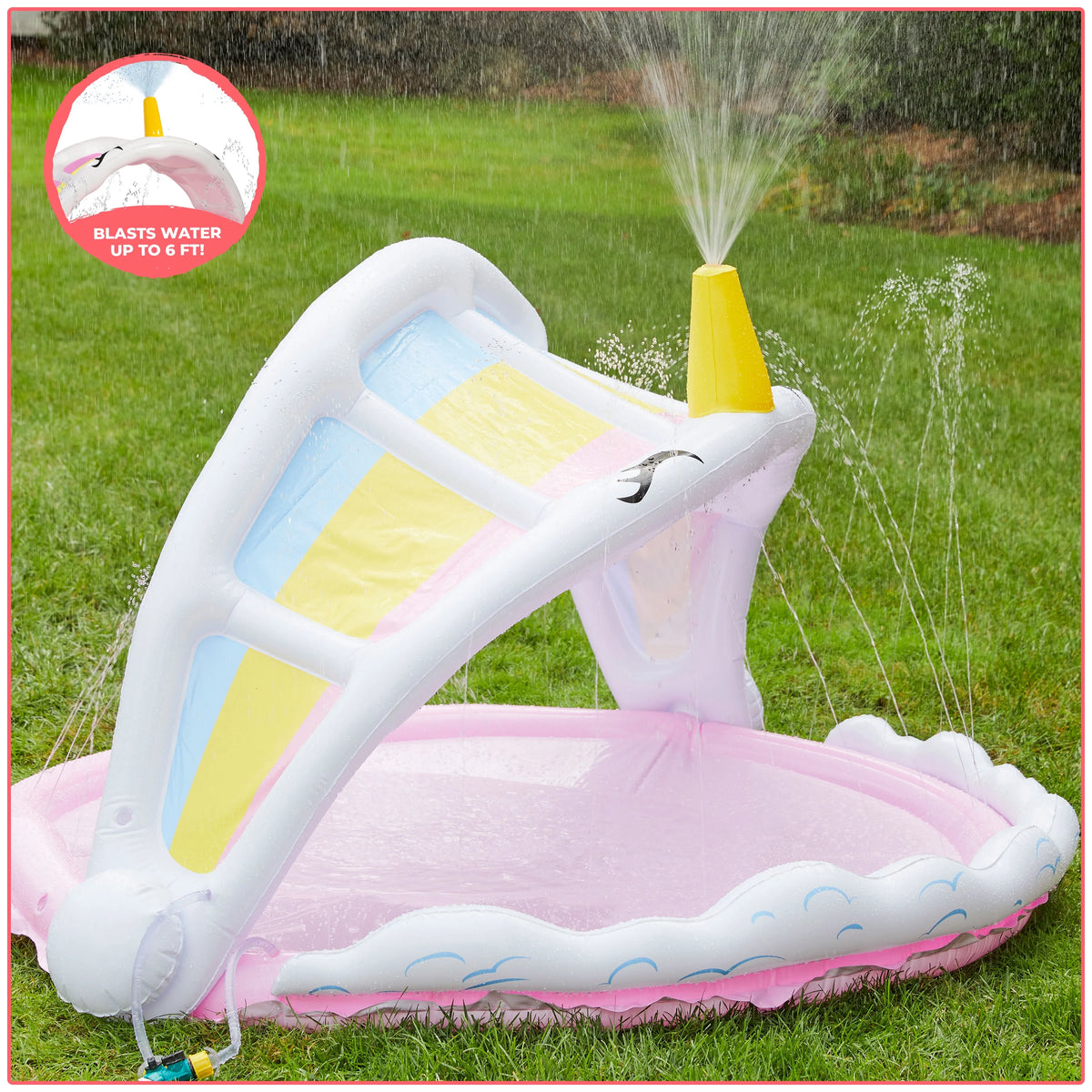Rainbow Unicorn Sprinkler and Splash Pad 5.5' O101