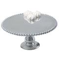 Silver Beaded Aluminum Cake Pillar P512