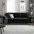 Black Velvet 3 Seater Sofa W31613