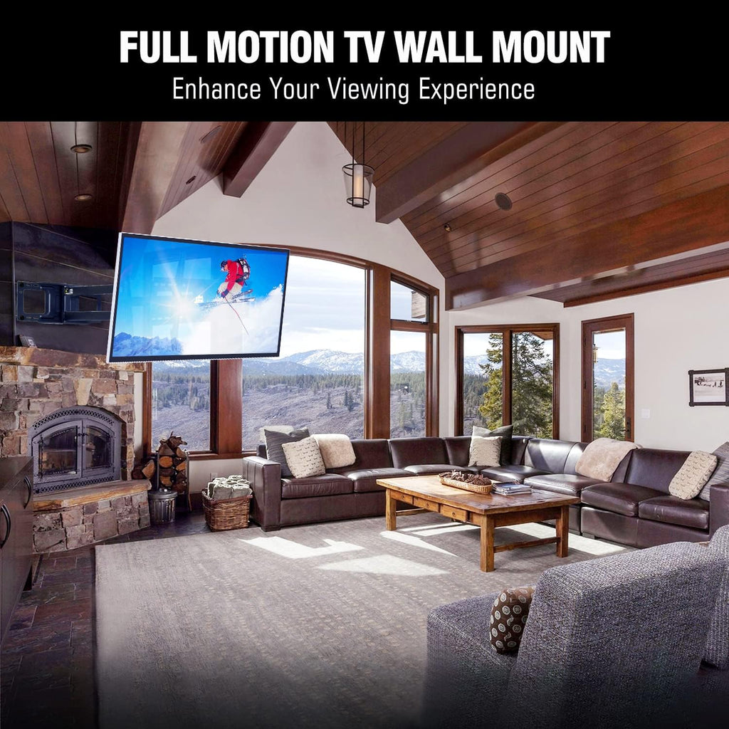 Extra Long Arm Full Motion TV Wall Mount Bracket with 48" Extension Articulating Arm H70478