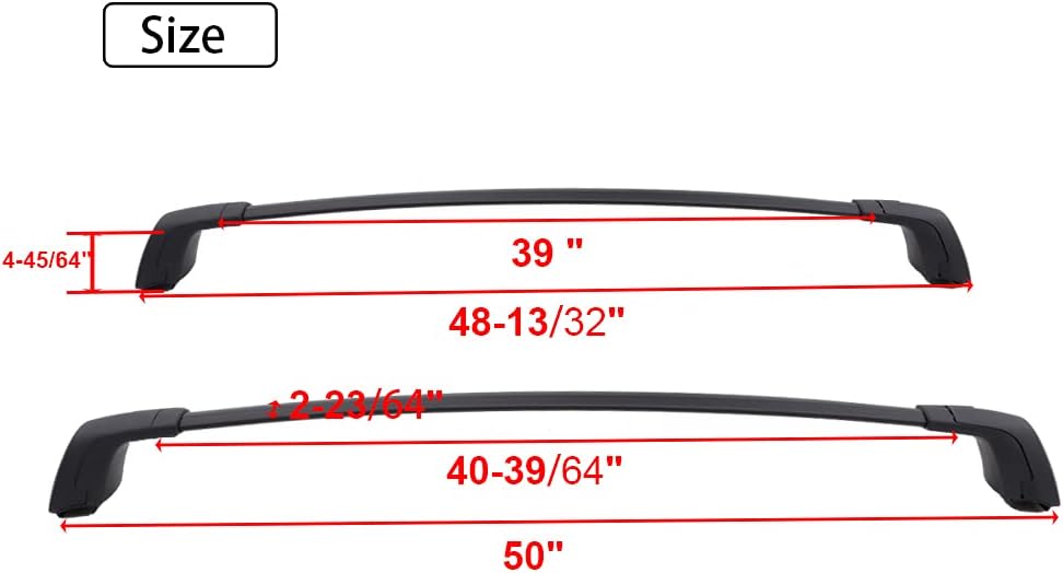 Roof Rack Cross Bars Lockable Crossbars Y342336
