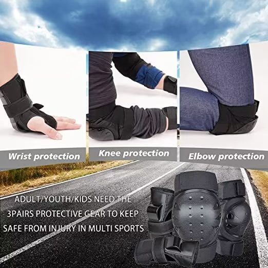 Blue Knee Pads for Skateboard Roller Skating Bicycle Scooter F4319