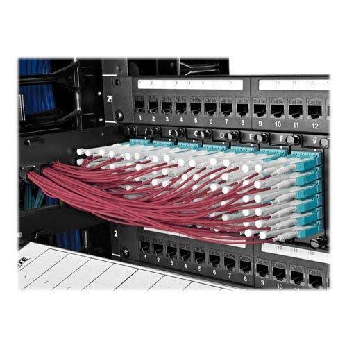 OM4 Fiber Optic Patch Cable 10 ft Magenta S696936