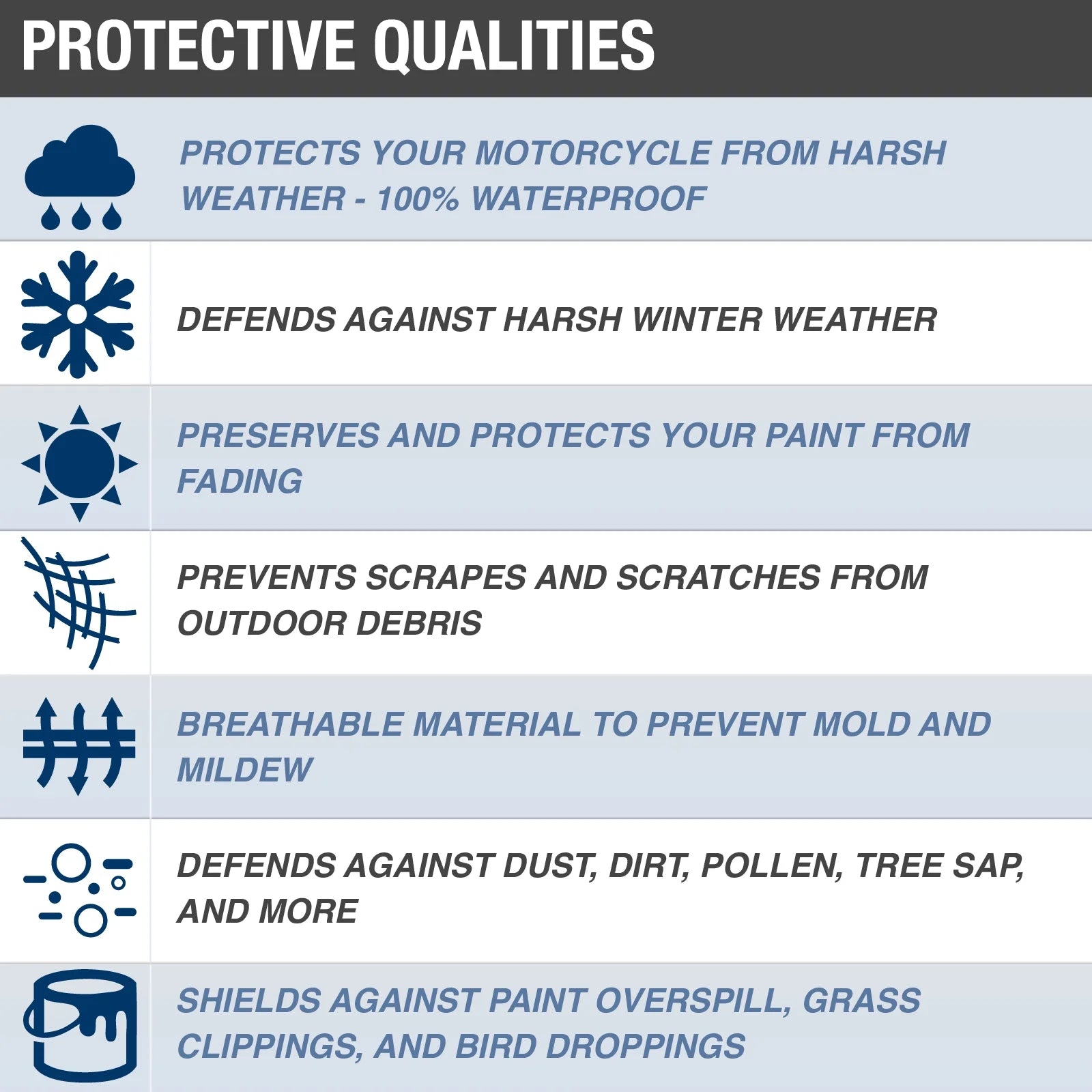 5 Layer Motorcycle Cover U484