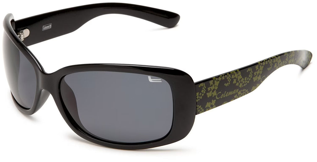 Black and Green Frame Smoke Lens Polarized Sunglasses I89079