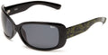 Black and Green Frame Smoke Lens Polarized Sunglasses I89079
