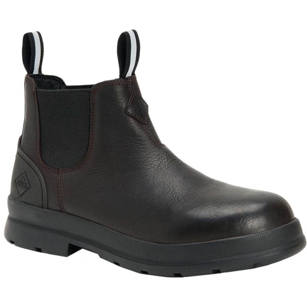 Black Coffee Leather Chelsea Boots C320981