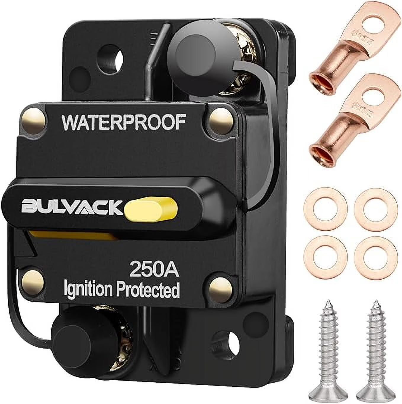 250 Amp Circuit Breaker with Manual Reset, 12V-48V DC N292