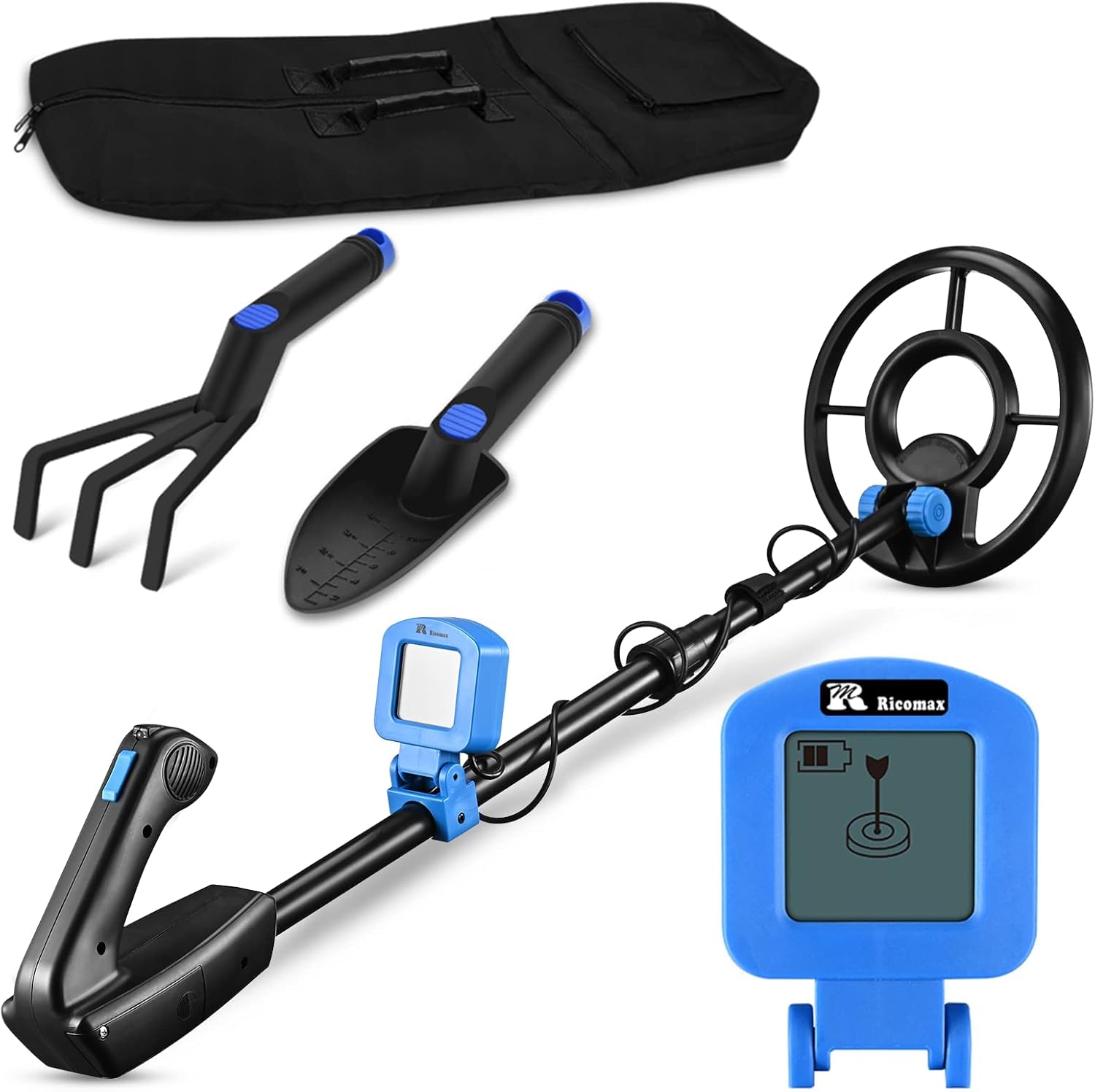 Metal Detector for Kids, 7.4 Inch Waterproof Search Coil, LCD, 24 Inch to 35 Inch Adjustable Stem, 2 Pounds, Pack of 2 P176639