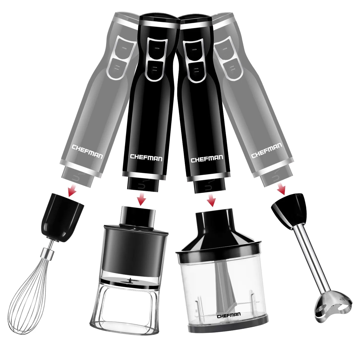 6-in-1 Electric Spiralizer & Immersion Blender, Black P898030