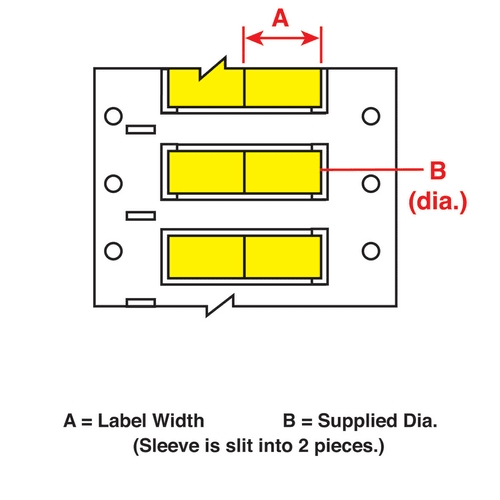 2HX-1000-2-YL-2 Wire Marker, Wire Sleeve V70303