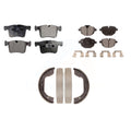 Front Rear Ceramic Brake Pads and Parking Shoes Kit for 2011 BMW X3 xDrive28i T19955