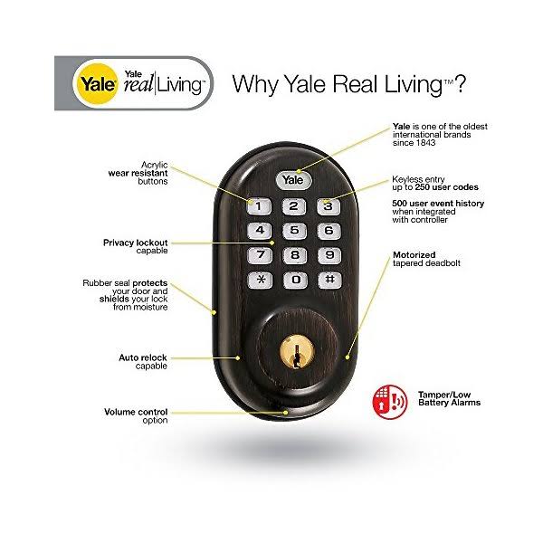 Z-Wave Push Deadbolt Bronze S949897