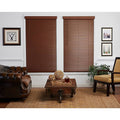 Cordless Faux Wood Blind in Dark Oak R43964