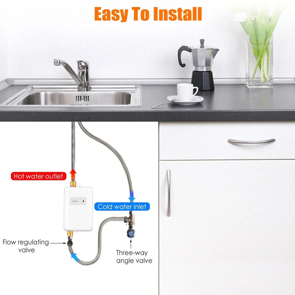 Instant Hot Water Heater Electric Tankless 3000W X473945