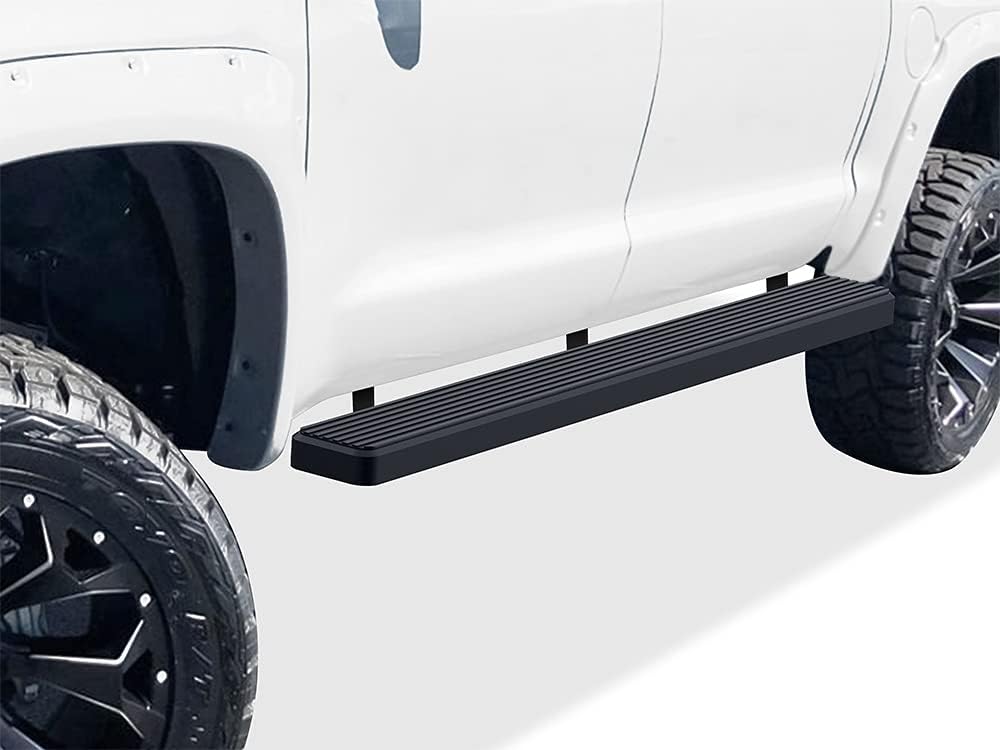 Black Powder Coated 5 inches Running Boards Side Steps Step Rails C176874