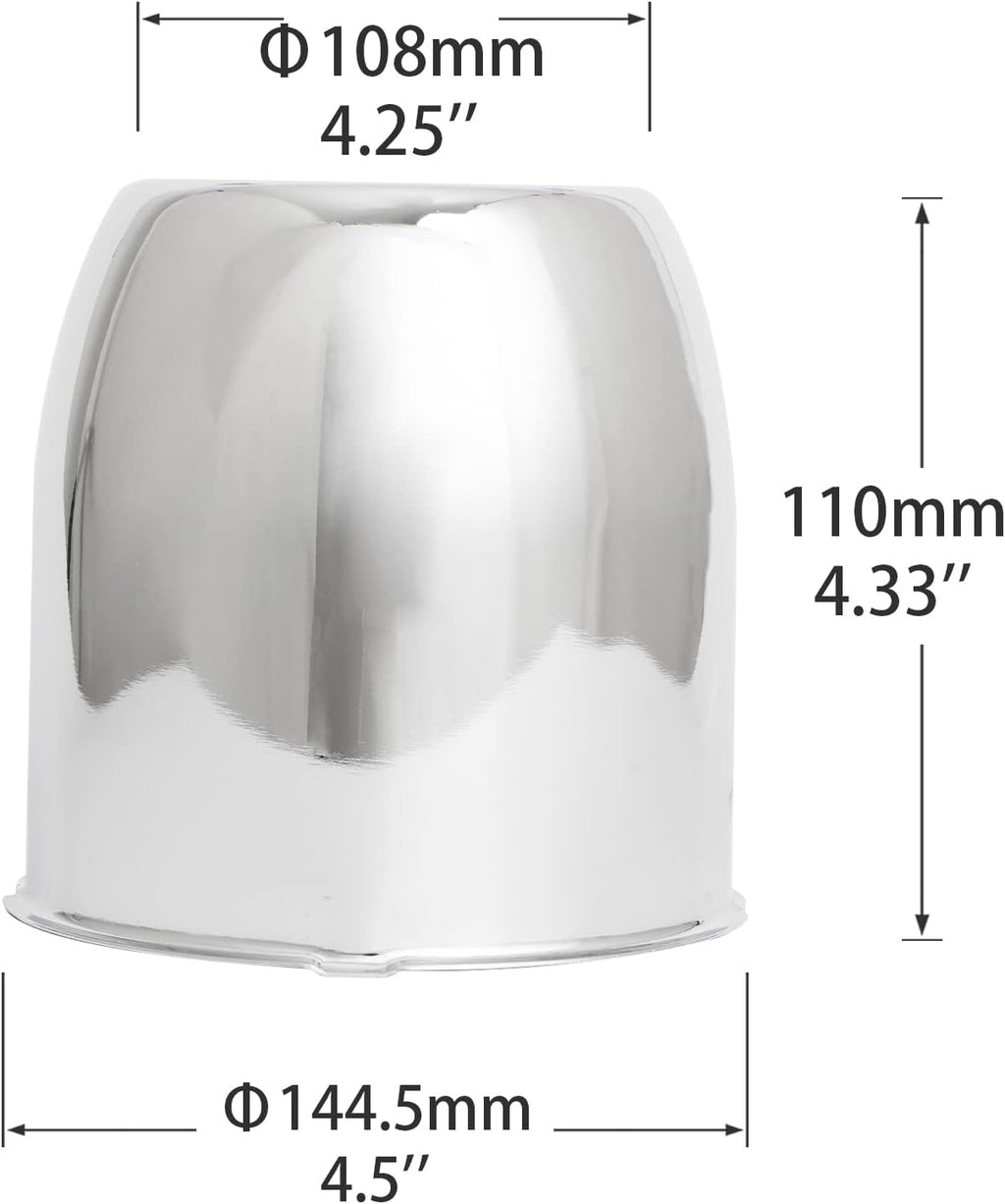 108MM 4.25Inch Chrome Wheel Center Caps, Pack of 4 U89525