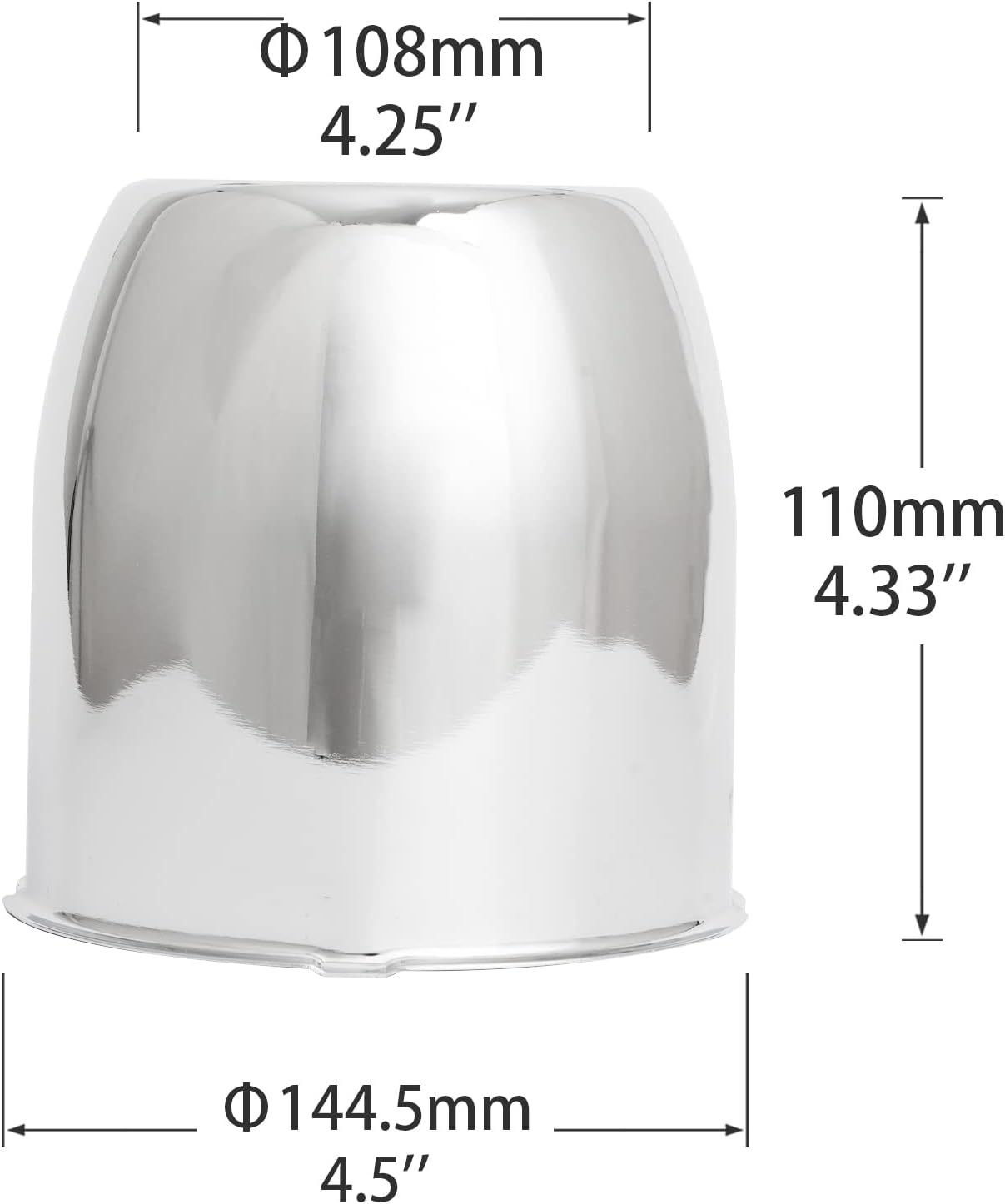 108MM 4.25Inch Chrome Wheel Center Caps, Pack of 4 U89525