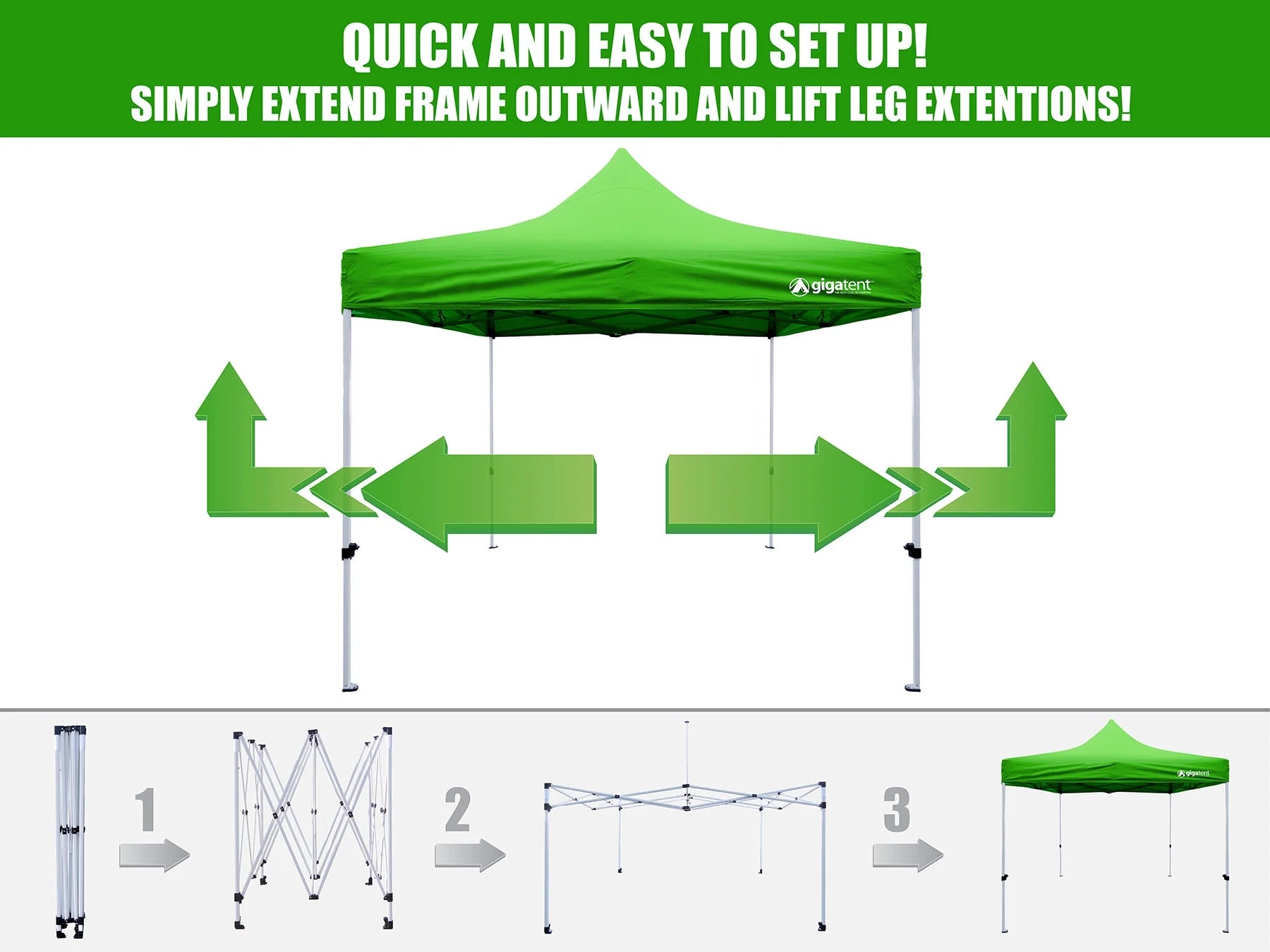 Green Pop Up Canopy 10 ft. x 10 ft. T950