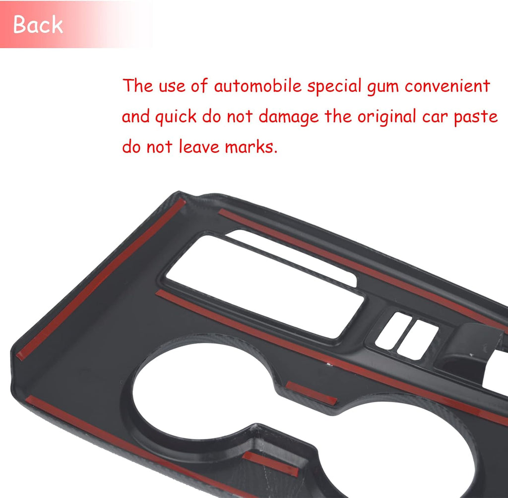 Carbon Fiber Center Console Gear Shift Panel Cover Sticker Interior Trim Decal Pack of 2 K54746