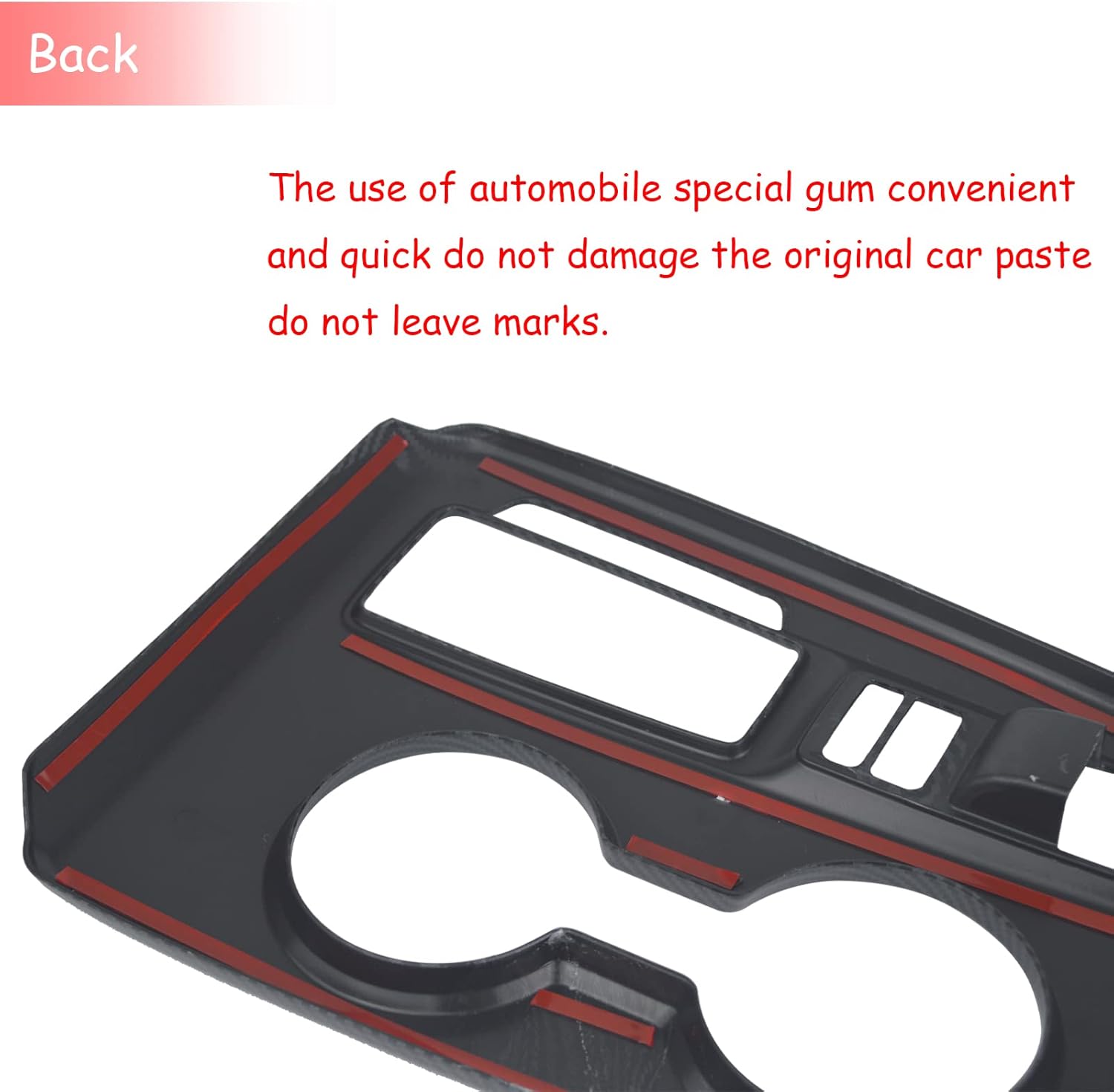 Carbon Fiber Center Console Gear Shift Panel Cover Sticker Interior Trim Decal Pack of 2 K54746