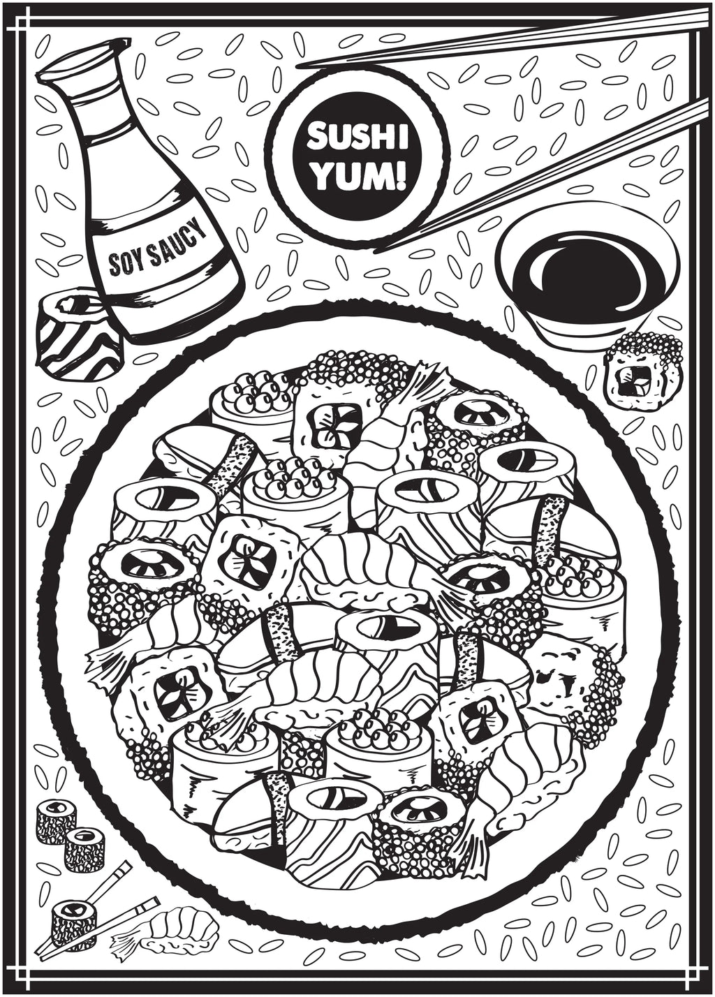 Sweet & Savory Adult Coloring Book, 64 Pages Z4641