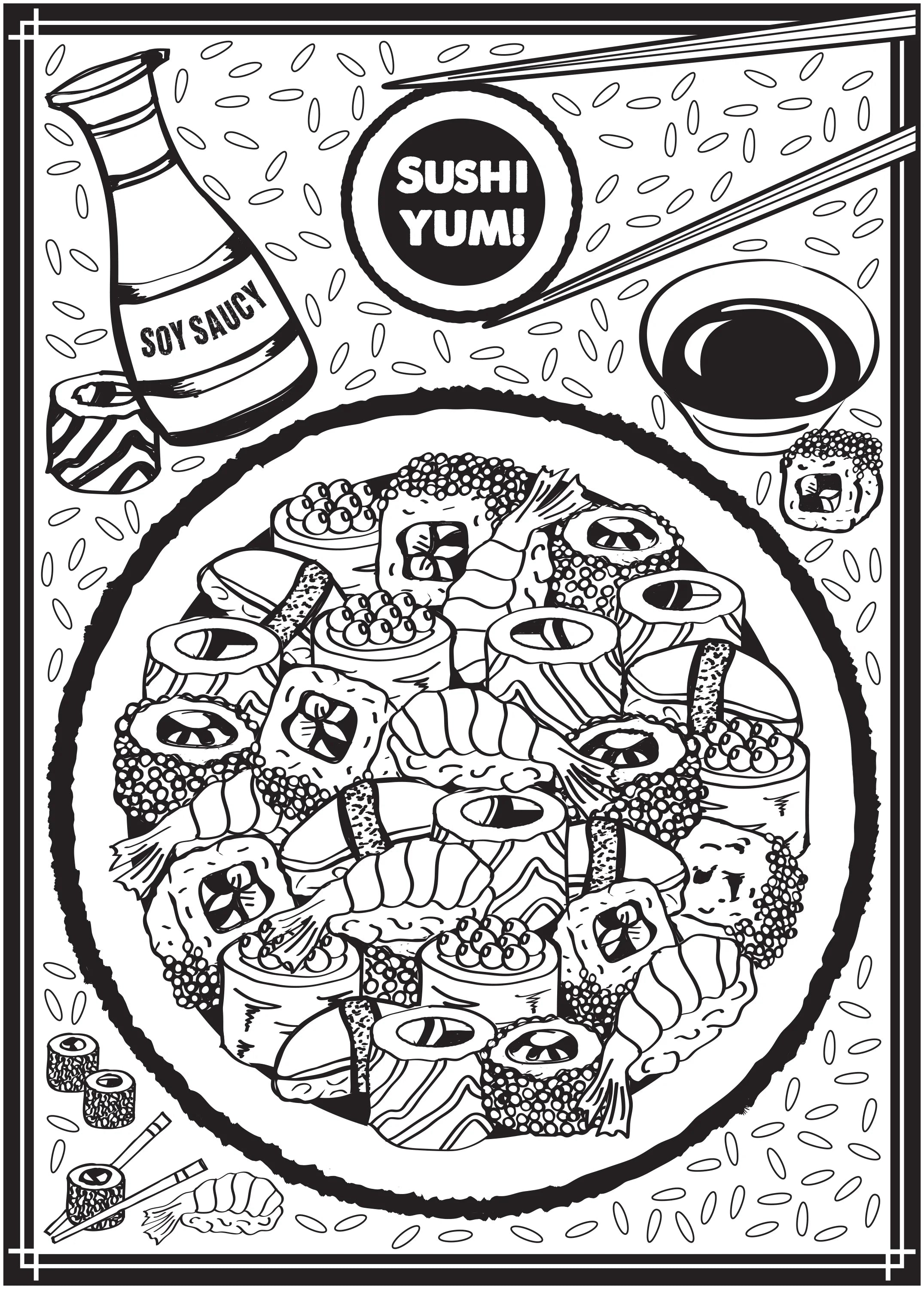 Sweet & Savory Adult Coloring Book, 64 Pages Z4641