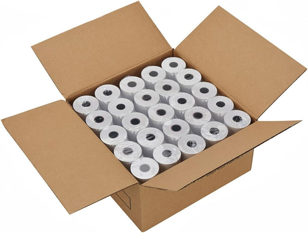 2-1/4'' x 50' White Thermal Paper Rolls (50 Rolls) Pack of 2 B606