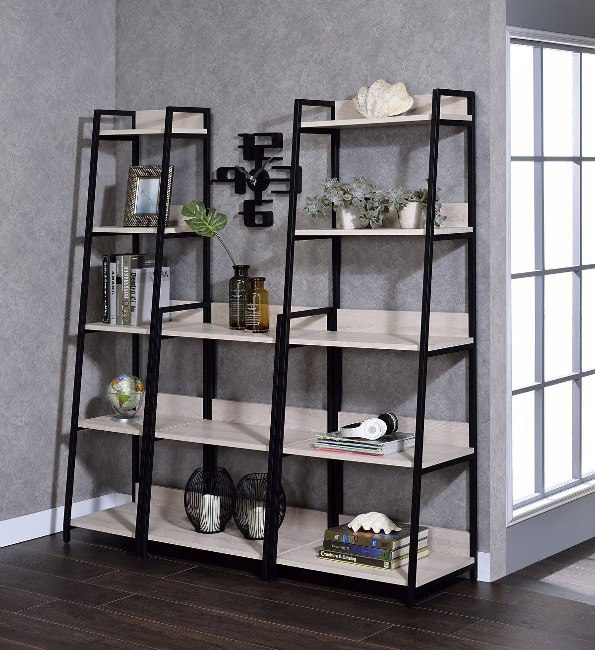 Natural & Black Desk C8923