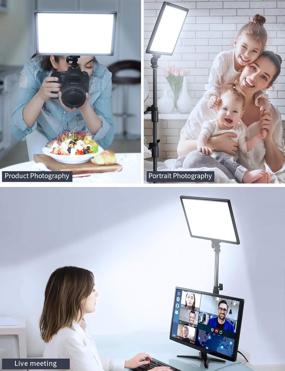 LED Video Soft Light Panel with Dual Rechargeable Battery, Pack of 2 C108