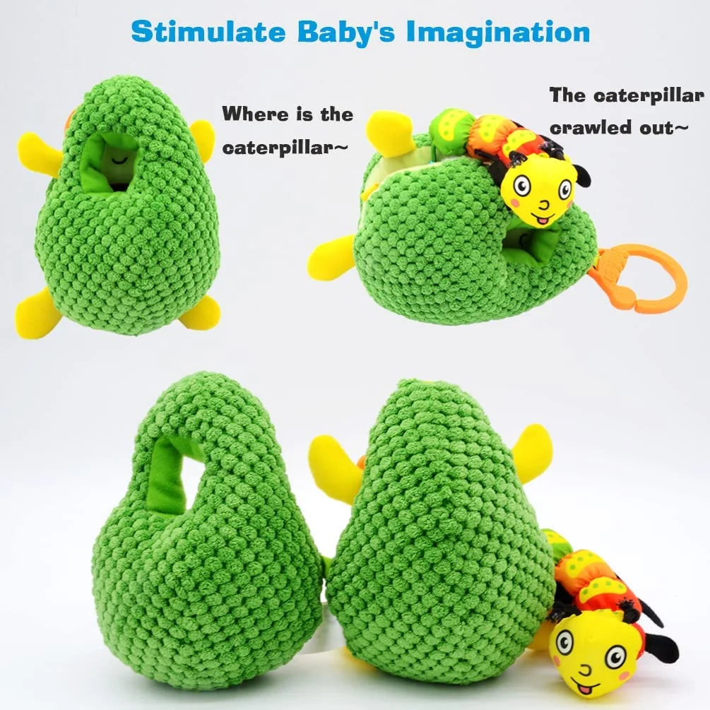 Clip on Stroller Toy with Mirror, Plush Avocado Toy Z439431