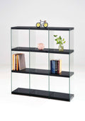 Black & Clear Glass Bookcase K843550