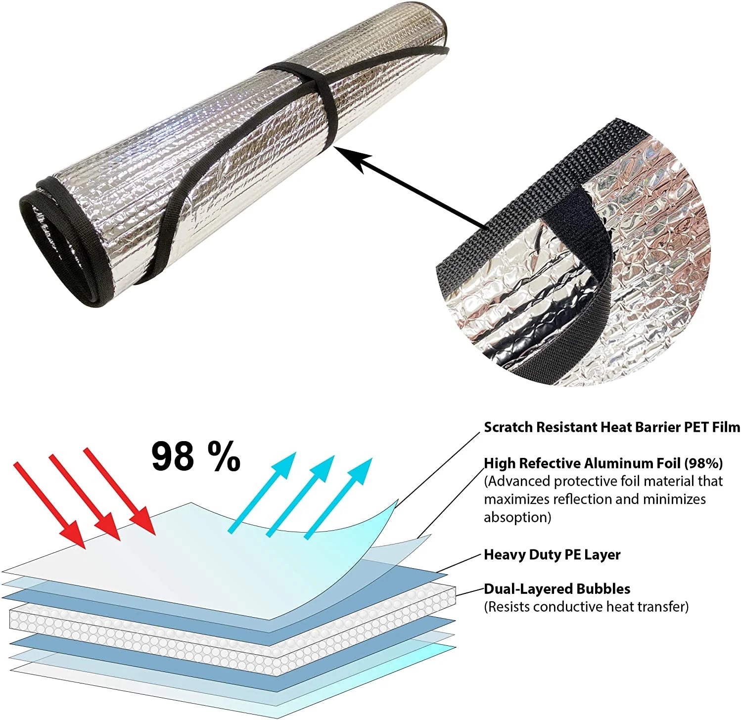 Front Windshield Sunshade for Mercedes-Benz GLC-Class SUV Q4764