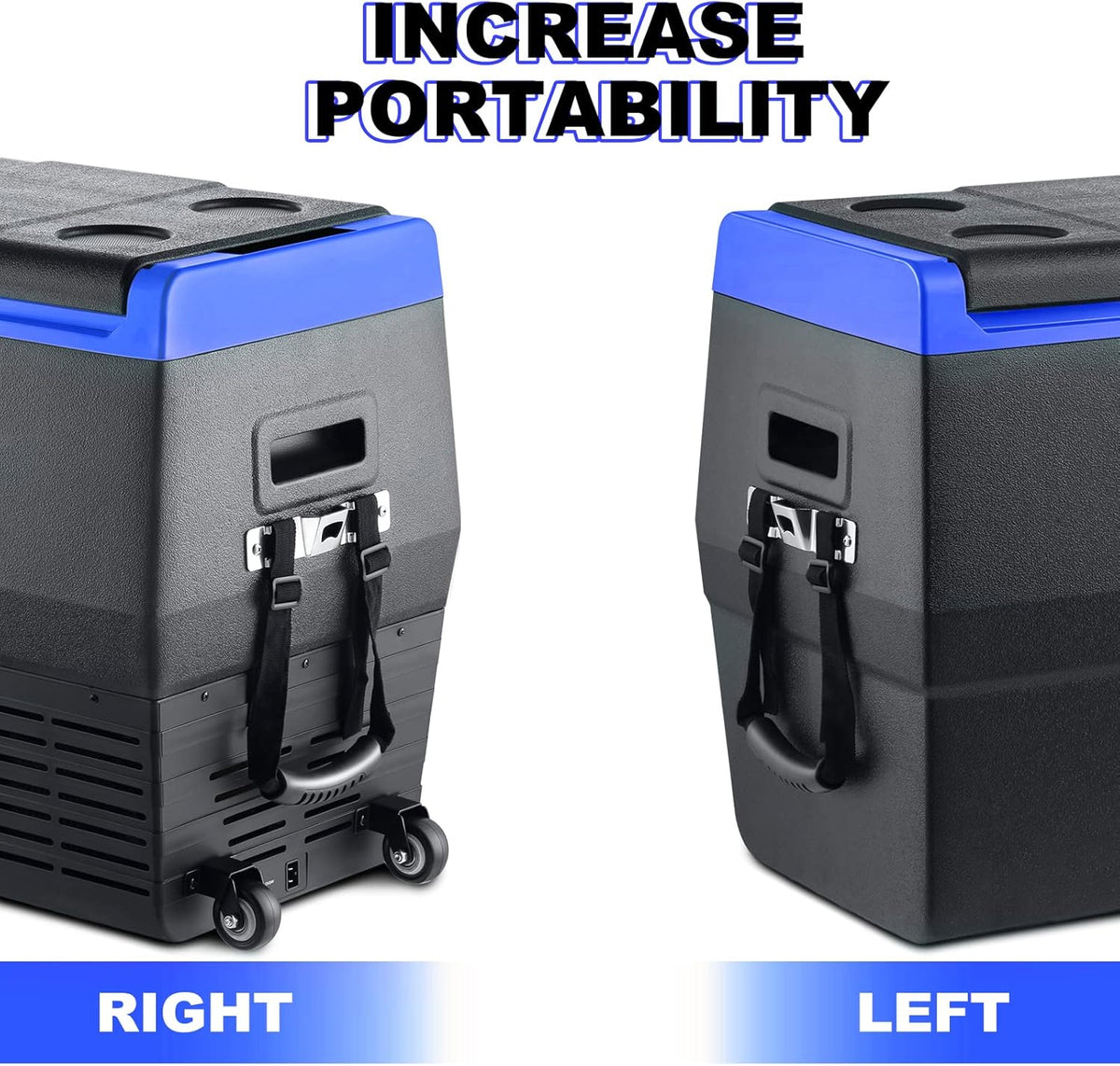 12 Volt Portable Car Refrigerator Freezer with Wheels T905780