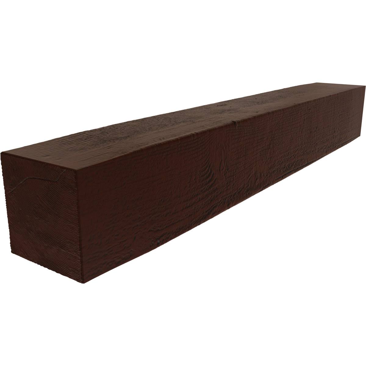 Rough Sawn Faux Wood Fireplace Mantel, Natural Pecan Y388